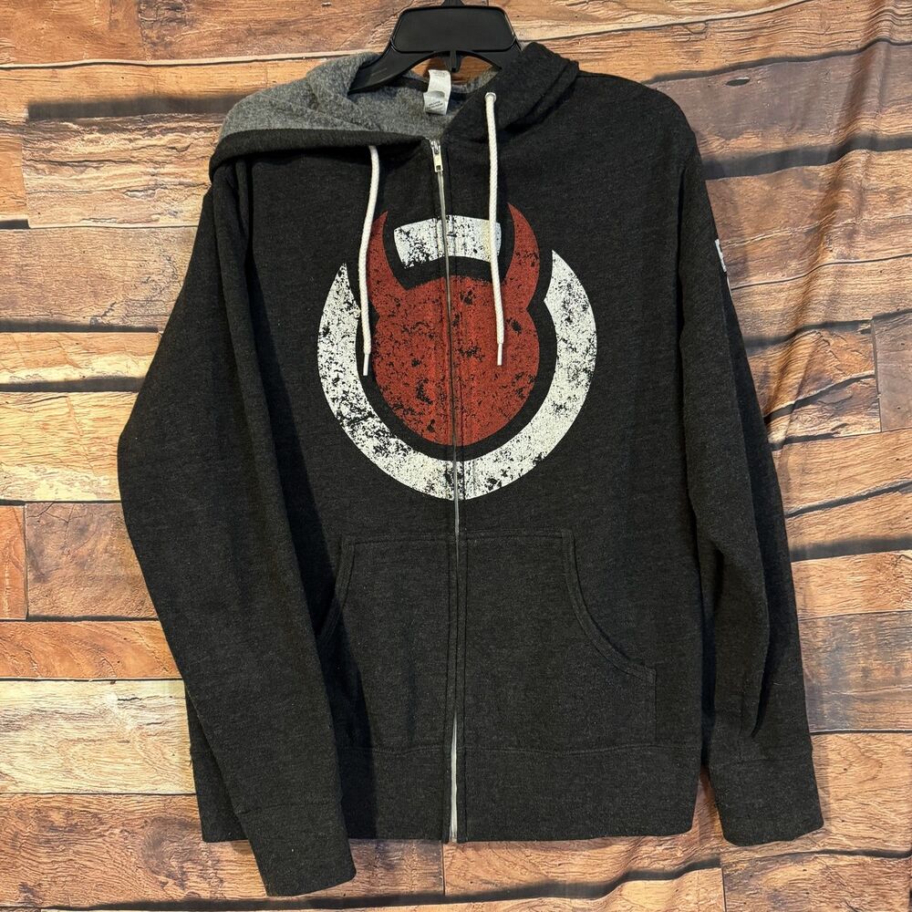 DiabloSport Independent Trading Co Full Zip Hoodie Men's Charcoal Heather Size L